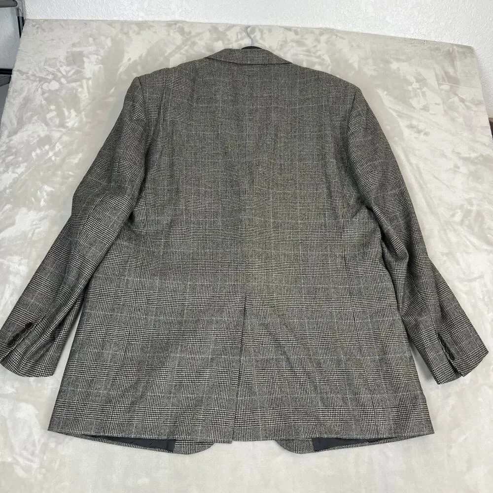 Brooks Brothers 1818 Madison Blazer Mens 50XL Glen Plaid Wool Loro‎ Piana Preppy